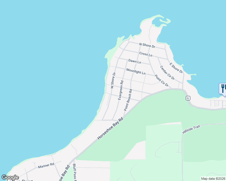 map of restaurants, bars, coffee shops, grocery stores, and more near 7695 Evergreen Road in Egg Harbor