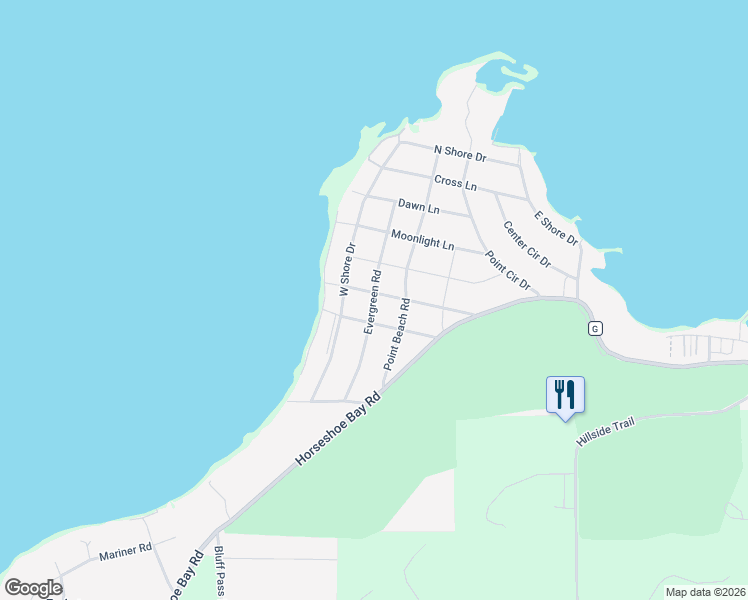 map of restaurants, bars, coffee shops, grocery stores, and more near 7695 Evergreen Road in Egg Harbor