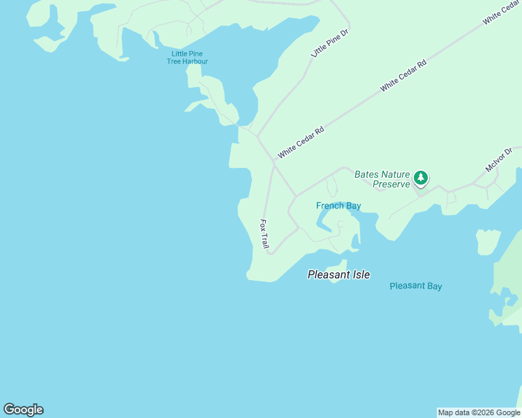 map of restaurants, bars, coffee shops, grocery stores, and more near 61 Fox Trail in Miller Lake