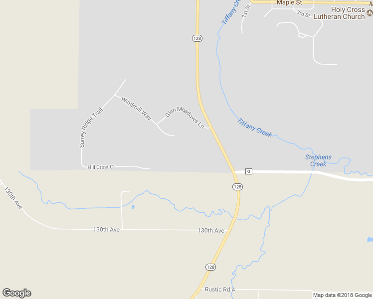 map of restaurants, bars, coffee shops, grocery stores, and more near 107 Windmill Way in Glenwood City