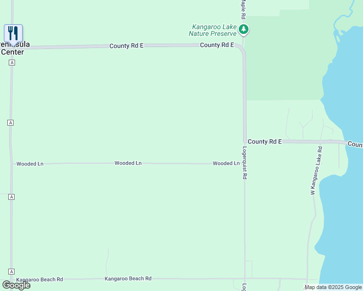map of restaurants, bars, coffee shops, grocery stores, and more near 7768 Arthurs Court in Baileys Harbor