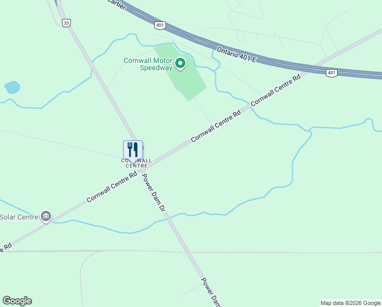 map of restaurants, bars, coffee shops, grocery stores, and more near 1590 Cornwall Centre Road in Cornwall