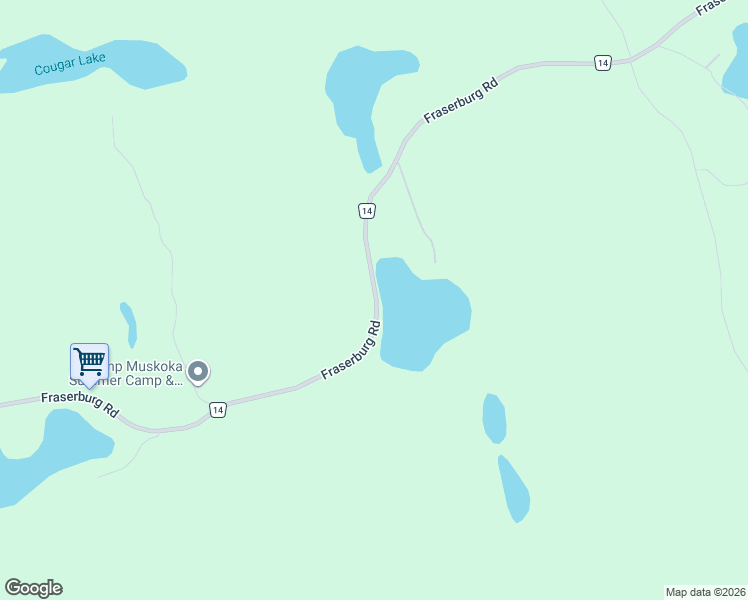 map of restaurants, bars, coffee shops, grocery stores, and more near 1867 Fraserburg Road in Bracebridge