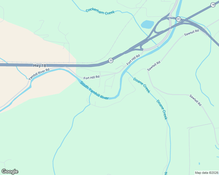 map of restaurants, bars, coffee shops, grocery stores, and more near 23090 Yamhill River Road in Willamina