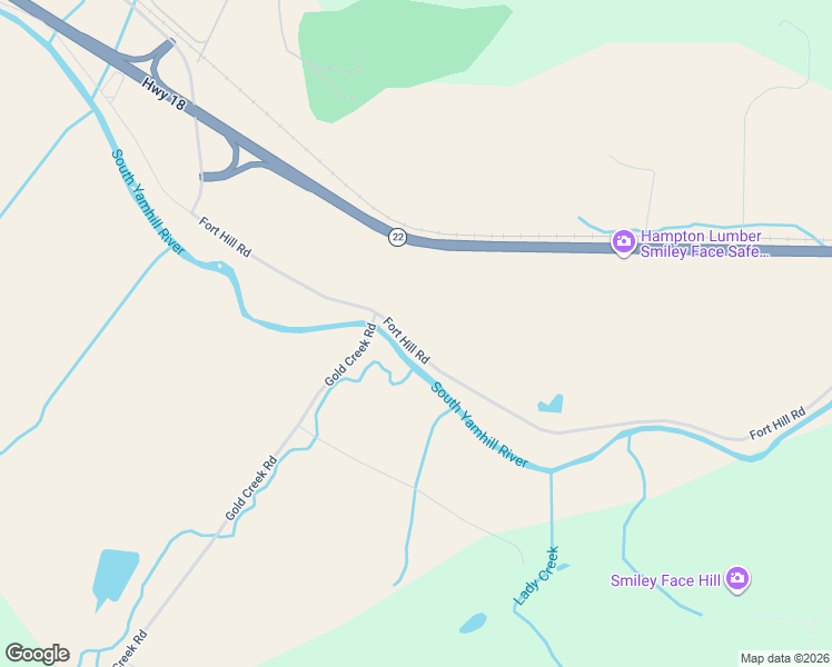 map of restaurants, bars, coffee shops, grocery stores, and more near 23300-24698 Yamhill River Road in Willamina