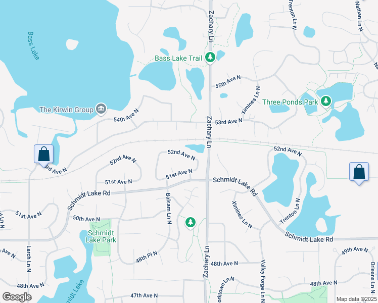 map of restaurants, bars, coffee shops, grocery stores, and more near 11230 52nd Avenue North in Minneapolis