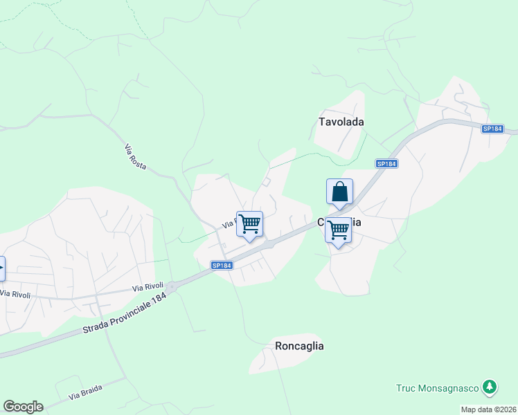 map of restaurants, bars, coffee shops, grocery stores, and more near 10 Via Casotto in Corbiglia