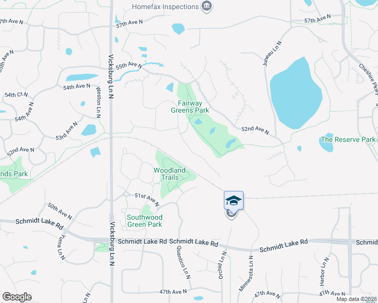 map of restaurants, bars, coffee shops, grocery stores, and more near 5225 Ranchview Lane North in Plymouth