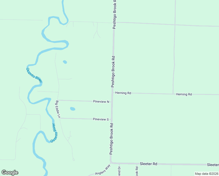 map of restaurants, bars, coffee shops, grocery stores, and more near 12106 Pineview North in Suring