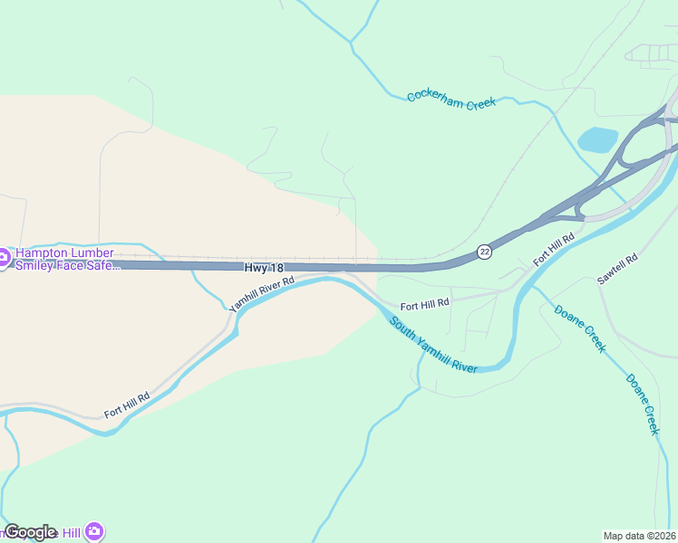 map of restaurants, bars, coffee shops, grocery stores, and more near 23300 Yamhill River Road in Sheridan