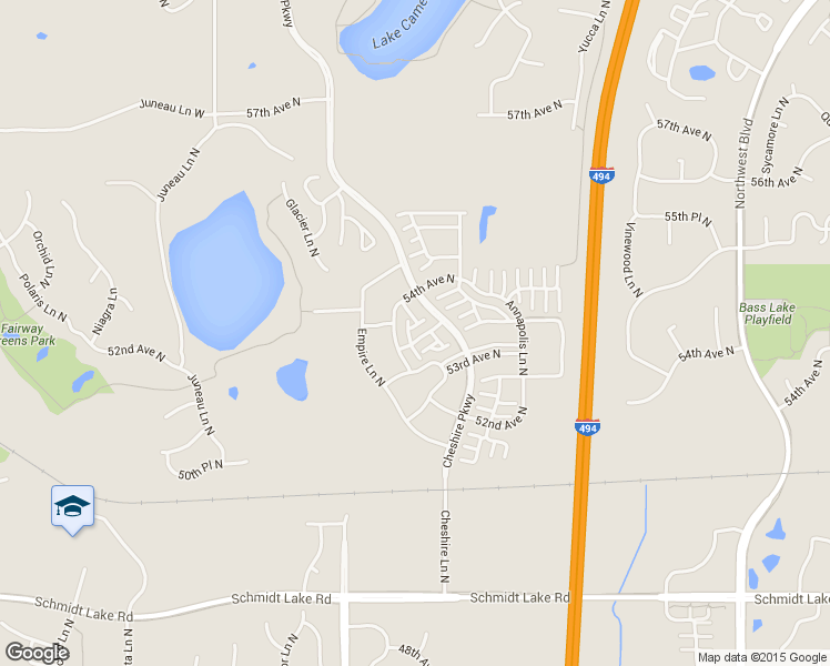 map of restaurants, bars, coffee shops, grocery stores, and more near 14131 54th Avenue North in Minneapolis