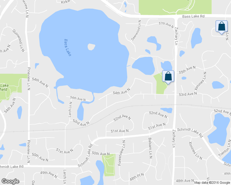 map of restaurants, bars, coffee shops, grocery stores, and more near 11700 54th Avenue North in Plymouth