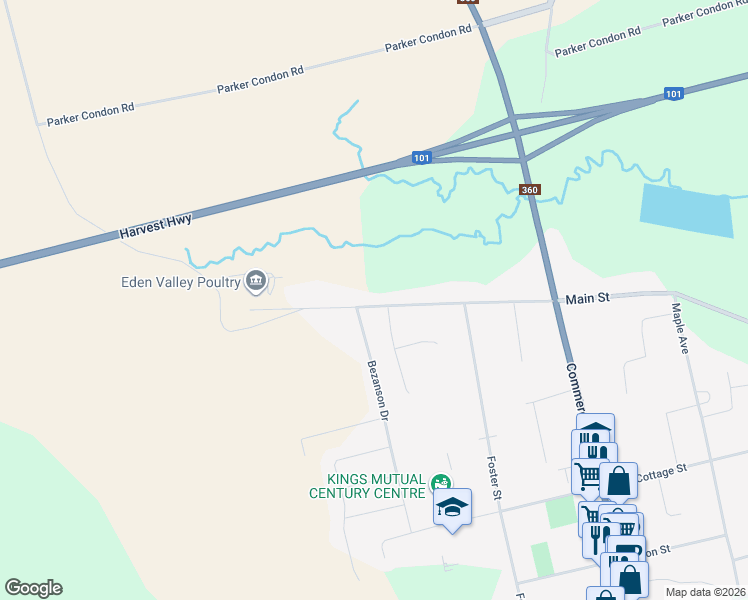 map of restaurants, bars, coffee shops, grocery stores, and more near 291 Main Street in Berwick