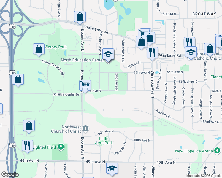 map of restaurants, bars, coffee shops, grocery stores, and more near in New Hope