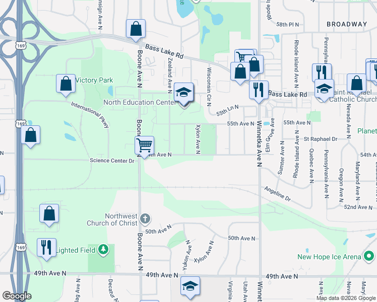 map of restaurants, bars, coffee shops, grocery stores, and more near in New Hope
