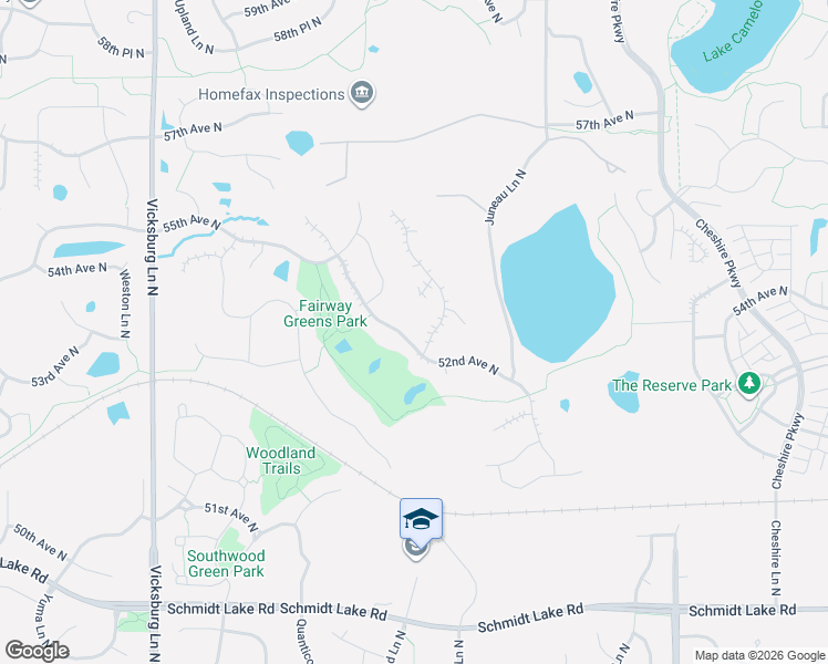 map of restaurants, bars, coffee shops, grocery stores, and more near 5250 Niagara Lane in Plymouth