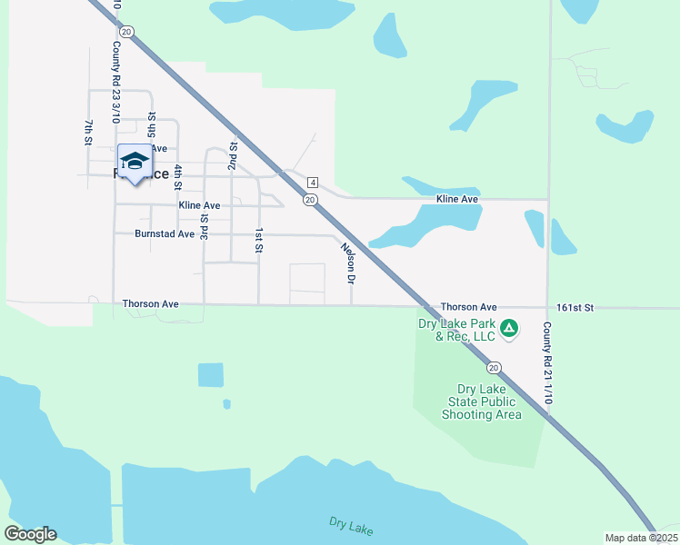 map of restaurants, bars, coffee shops, grocery stores, and more near Nelson Drive in Florence