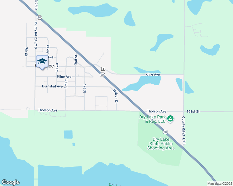 map of restaurants, bars, coffee shops, grocery stores, and more near Nelson Drive in Florence