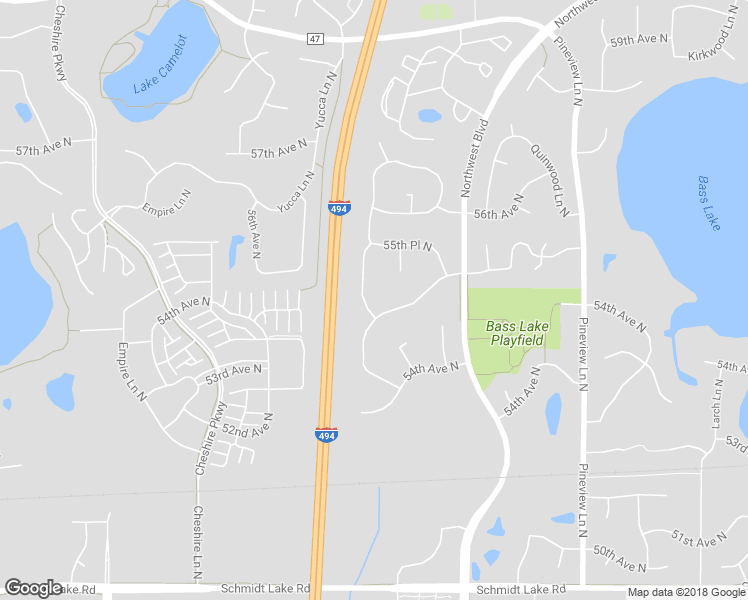 map of restaurants, bars, coffee shops, grocery stores, and more near 5530 Vinewood Ln N in Plymouth