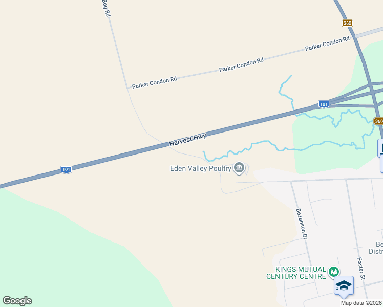 map of restaurants, bars, coffee shops, grocery stores, and more near 109 Bog Road in Berwick