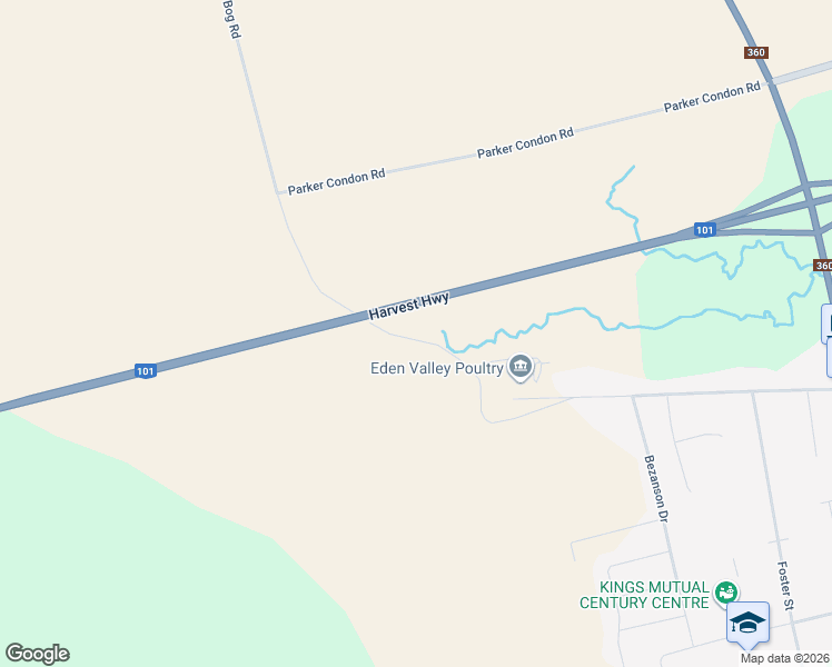 map of restaurants, bars, coffee shops, grocery stores, and more near 114 Bog Road in Berwick