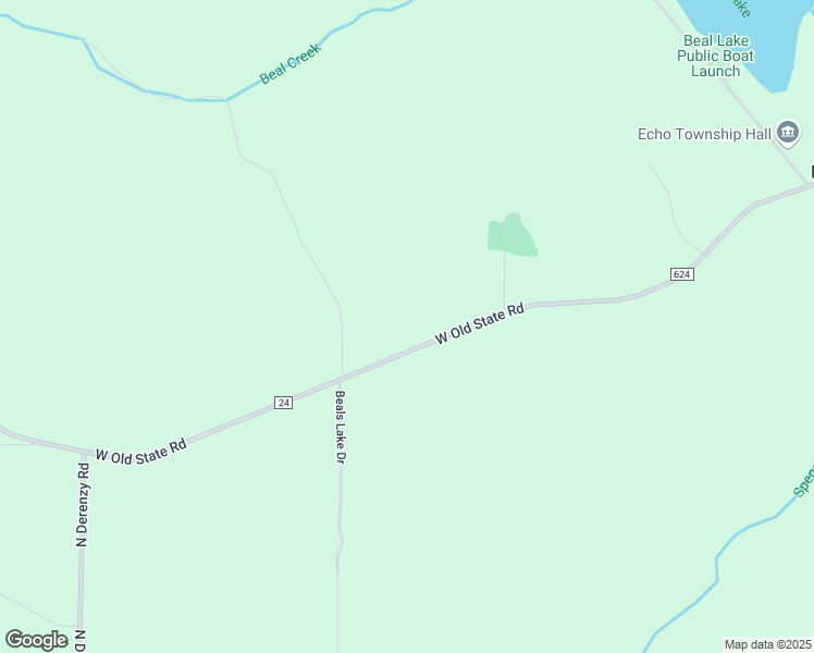 map of restaurants, bars, coffee shops, grocery stores, and more near 3780 West Old State Road in Central Lake
