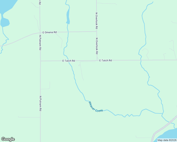 map of restaurants, bars, coffee shops, grocery stores, and more near 11766 East Tatch Road in Omena