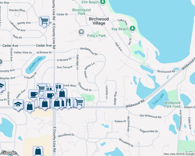 map of restaurants, bars, coffee shops, grocery stores, and more near 320 Wedgewood Drive in Saint Paul