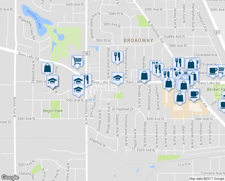 map of restaurants, bars, coffee shops, grocery stores, and more near 7837 Elm Grove Avenue in New Hope