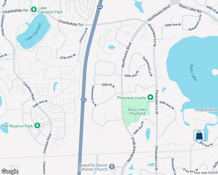 map of restaurants, bars, coffee shops, grocery stores, and more near 5540 Underwood Lane in Plymouth