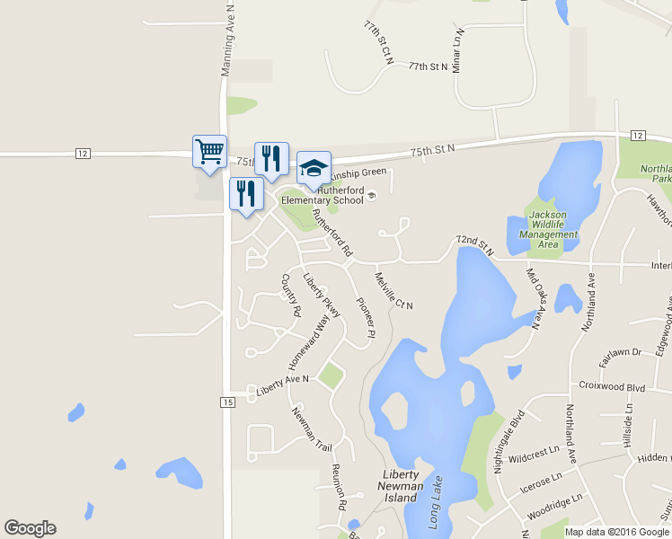map of restaurants, bars, coffee shops, grocery stores, and more near 3332 Pioneer Place in Stillwater