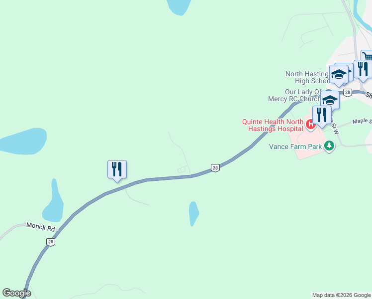 map of restaurants, bars, coffee shops, grocery stores, and more near 20 Valleyview Drive in BANC