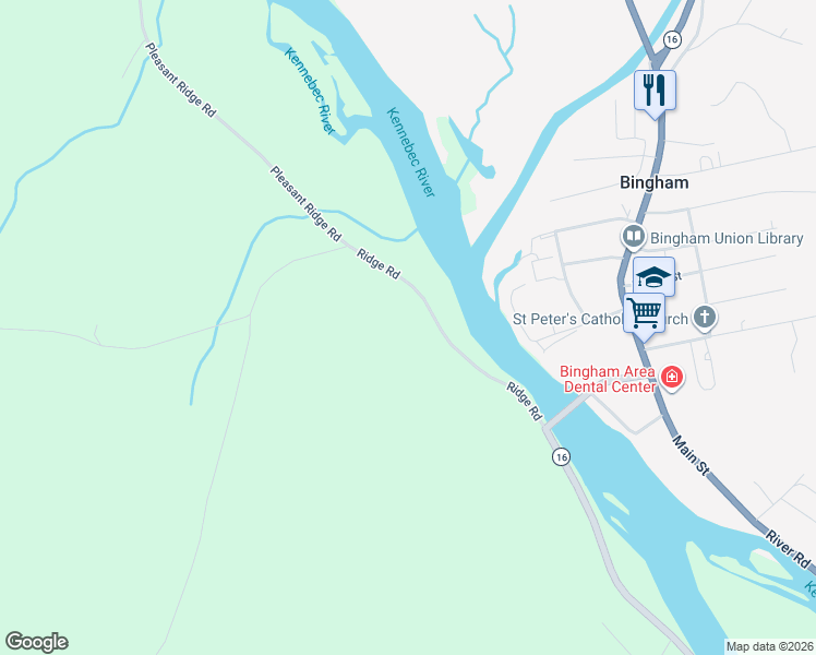 map of restaurants, bars, coffee shops, grocery stores, and more near in Bingham