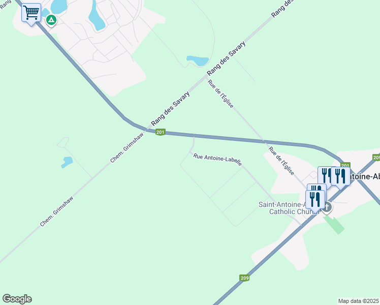 map of restaurants, bars, coffee shops, grocery stores, and more near 3810 Rue Antoine Labelle in Saint-Antoine-Abbé