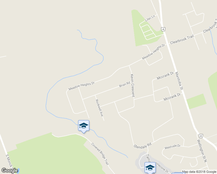 map of restaurants, bars, coffee shops, grocery stores, and more near 20 Brian Road in Bracebridge