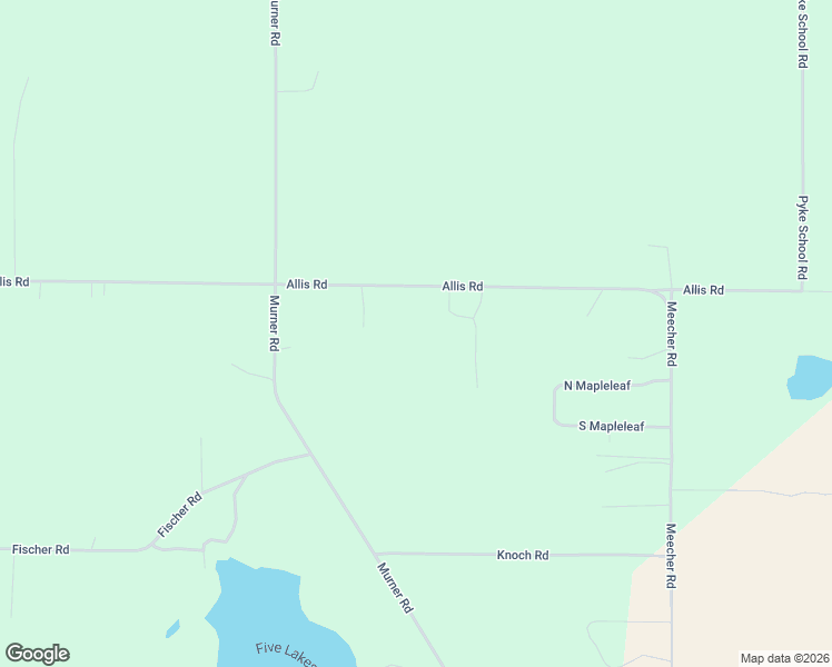 map of restaurants, bars, coffee shops, grocery stores, and more near 1741 Allis Road in Gaylord