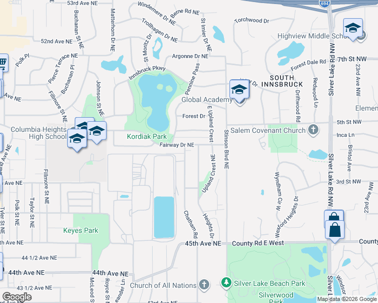 map of restaurants, bars, coffee shops, grocery stores, and more near 2108 Chatham Road in Columbia Heights