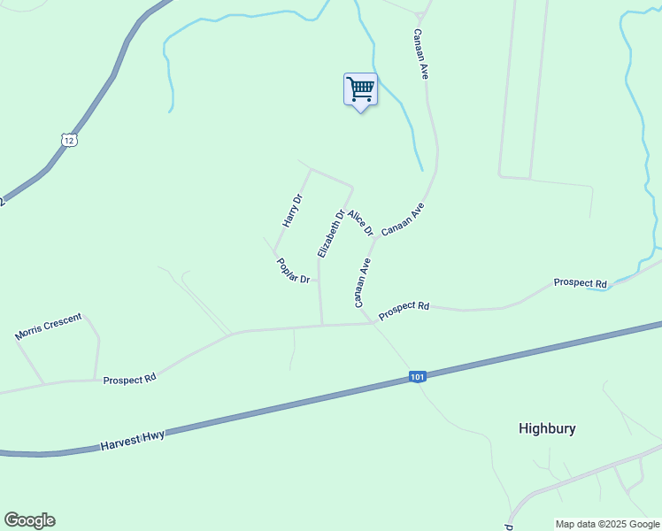 map of restaurants, bars, coffee shops, grocery stores, and more near 42 Elizabeth Street in Kentville