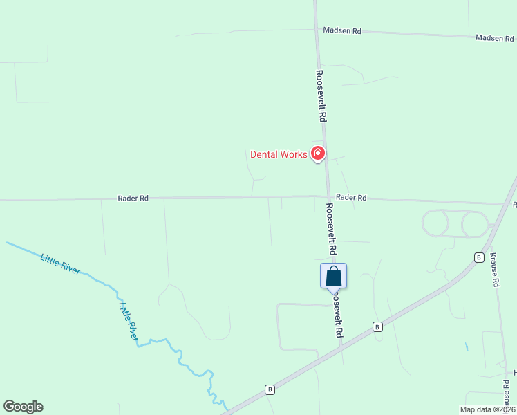 map of restaurants, bars, coffee shops, grocery stores, and more near 1408 Rader Road in Marinette