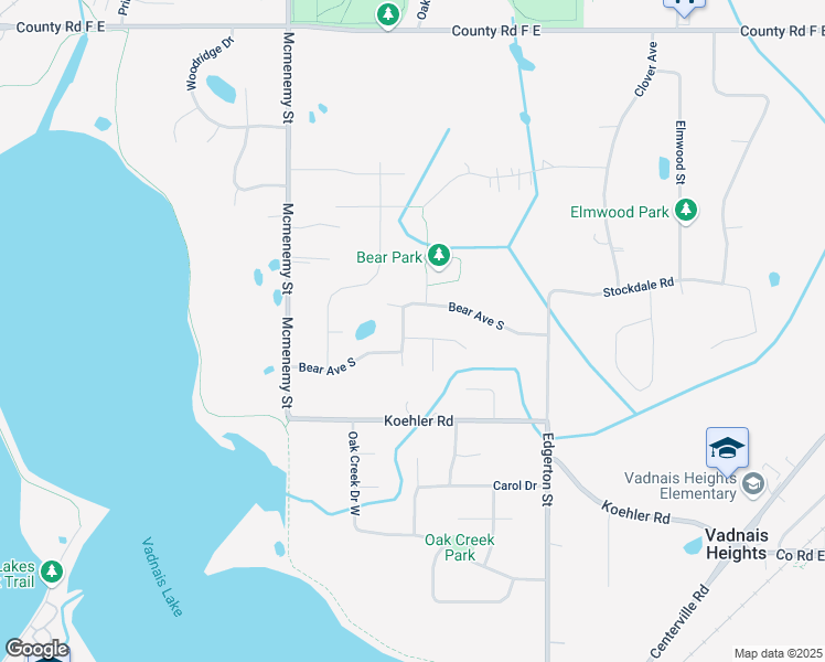 map of restaurants, bars, coffee shops, grocery stores, and more near 448 Bruns Court in Vadnais Heights