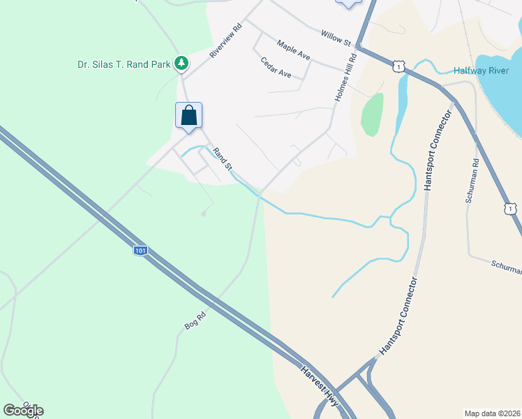 map of restaurants, bars, coffee shops, grocery stores, and more near 10 Bog Road in Hantsport