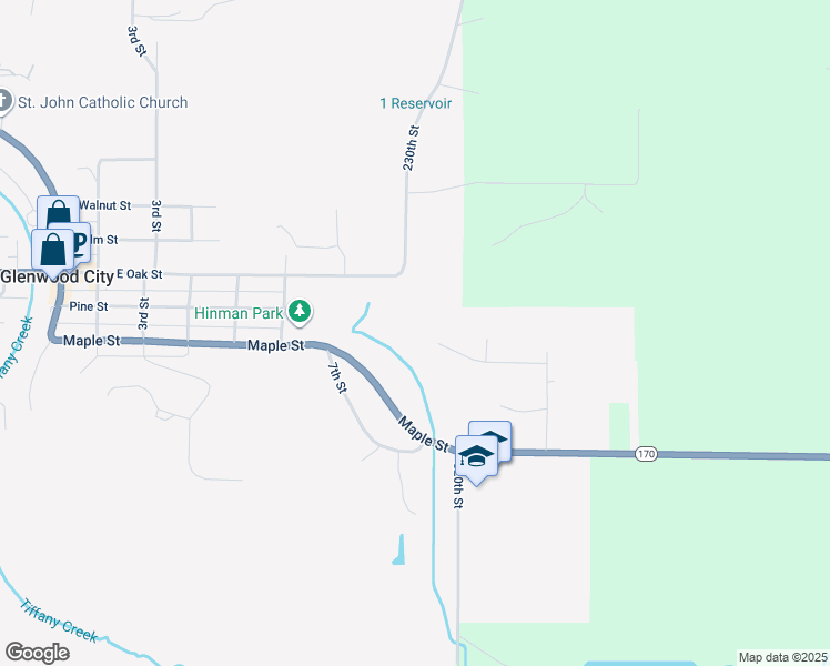 map of restaurants, bars, coffee shops, grocery stores, and more near 292 Magnolia Drive in Glenwood City