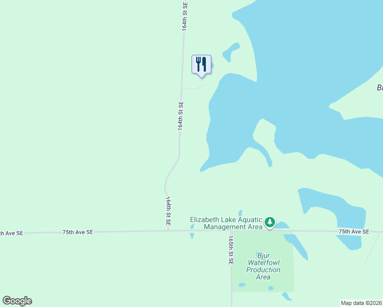 map of restaurants, bars, coffee shops, grocery stores, and more near 6997 164th Street Southeast in Atwater