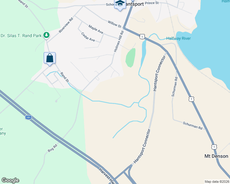 map of restaurants, bars, coffee shops, grocery stores, and more near Mccully Crescent in Hantsport