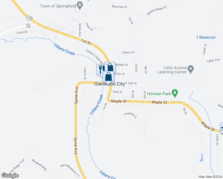 map of restaurants, bars, coffee shops, grocery stores, and more near in Glenwood City