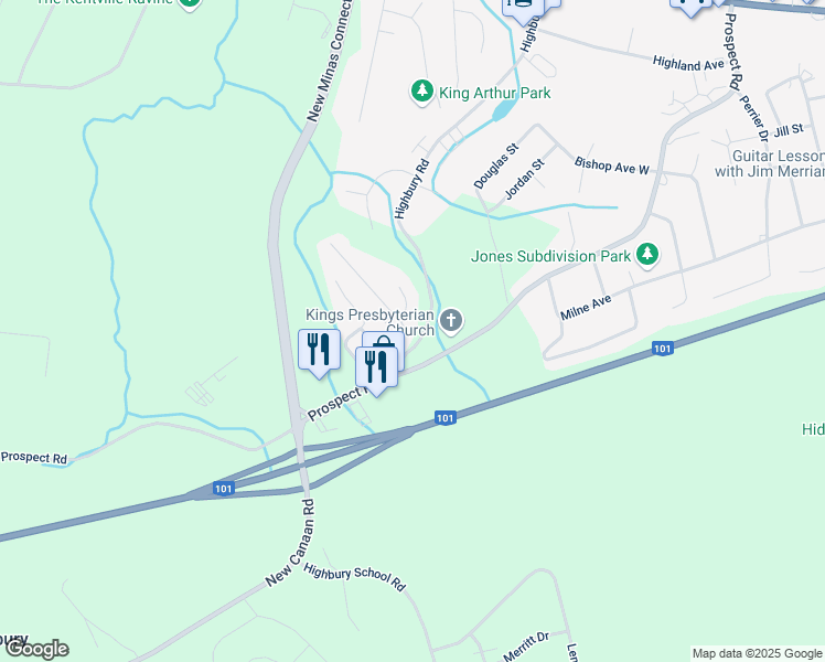 map of restaurants, bars, coffee shops, grocery stores, and more near 2 Olympic Avenue in New Minas