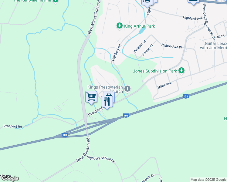 map of restaurants, bars, coffee shops, grocery stores, and more near 2 Olympic Avenue in New Minas
