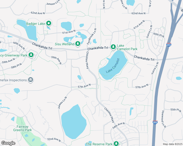 map of restaurants, bars, coffee shops, grocery stores, and more near 5855 Cheshire Parkway in Plymouth