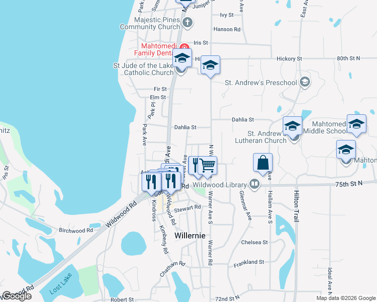 map of restaurants, bars, coffee shops, grocery stores, and more near 200 Glendale Avenue in Saint Paul