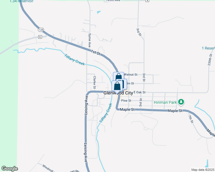 map of restaurants, bars, coffee shops, grocery stores, and more near 190 West Walnut Street in Glenwood City